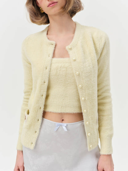 Harper Cardigan Yellow - For Love & Lemons
