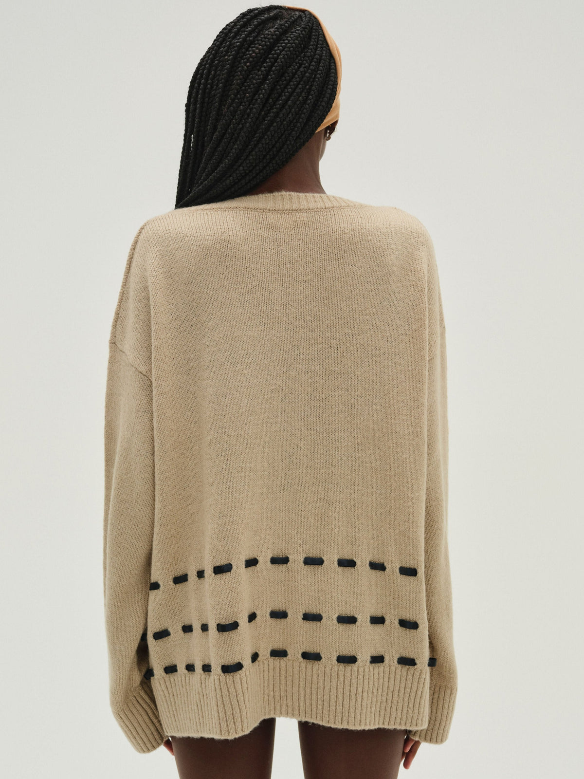 Solana Cardigan with Scarf Tan - For Love & Lemons