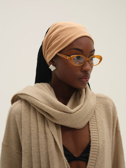 Solana Cardigan with Scarf Tan - For Love & Lemons