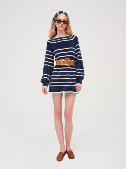 Sally Knit Dress Navy - For Love & Lemons