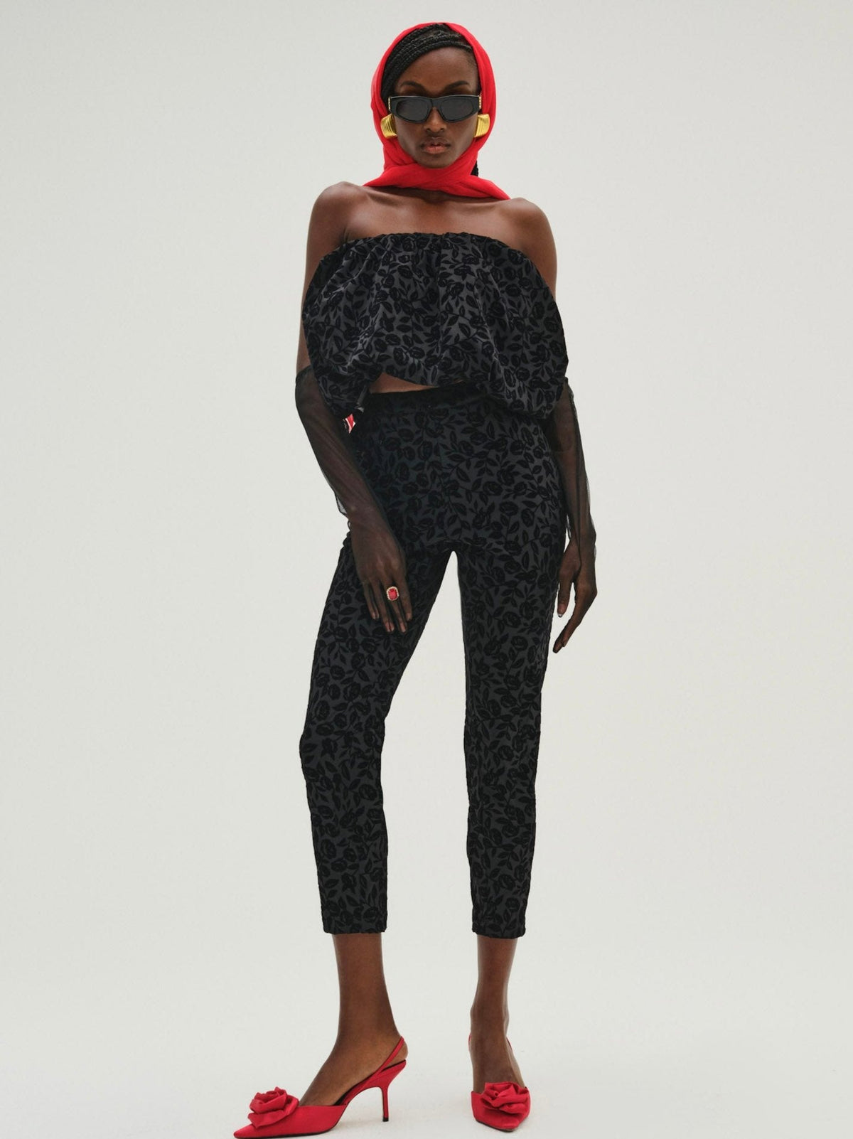 Midnight Velvet Capri Pant Black - For Love & Lemons