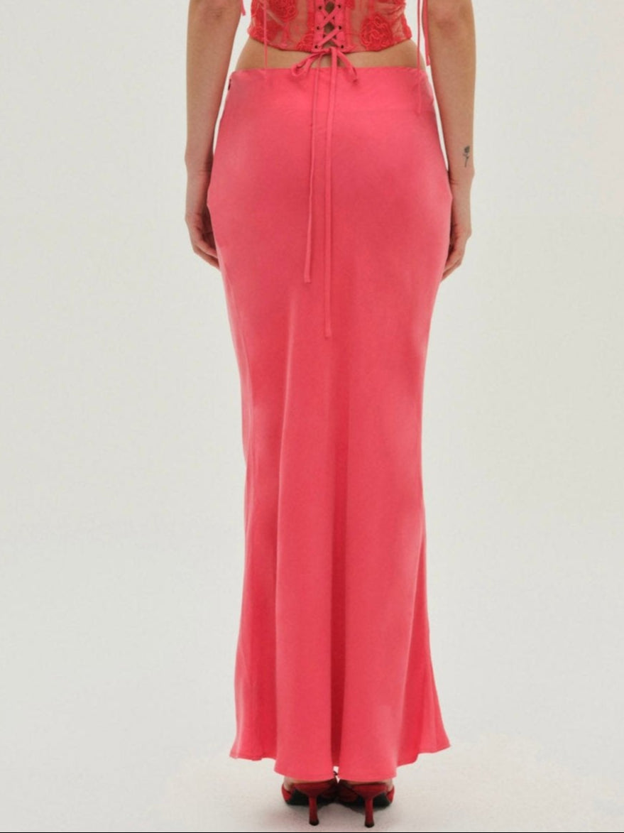 Lena Maxi Skirt Red - For Love & Lemons
