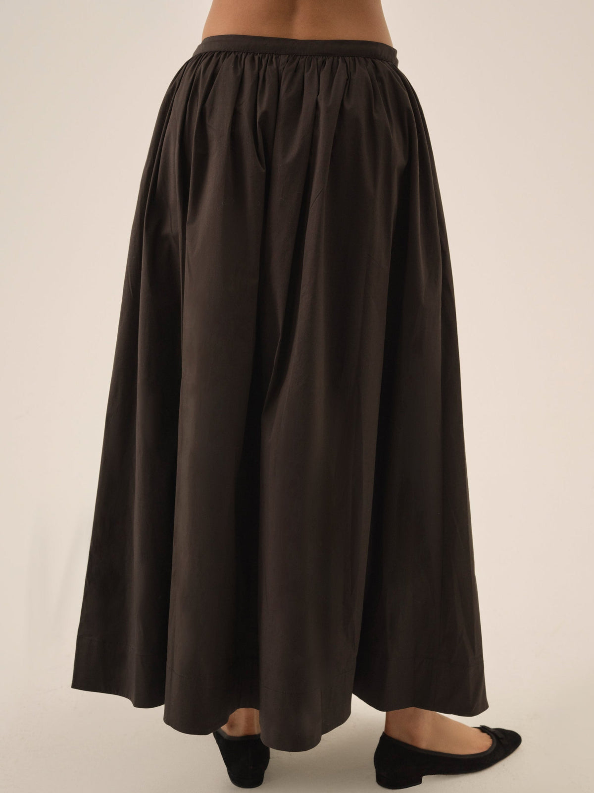 Train Station Poplin Maxi Skirt Black - For Love & Lemons