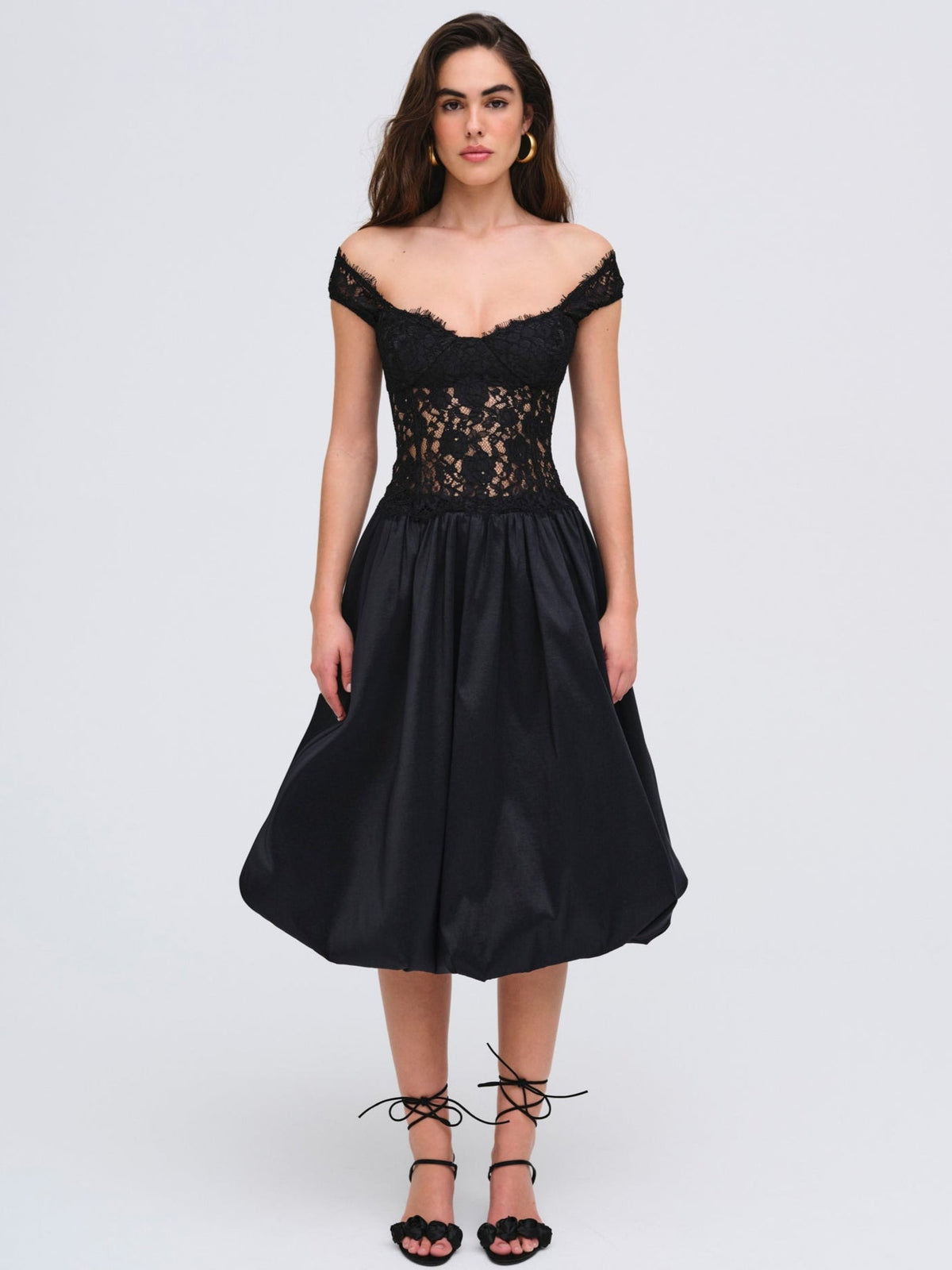 Waverley Midi Skirt Black - For Love & Lemons