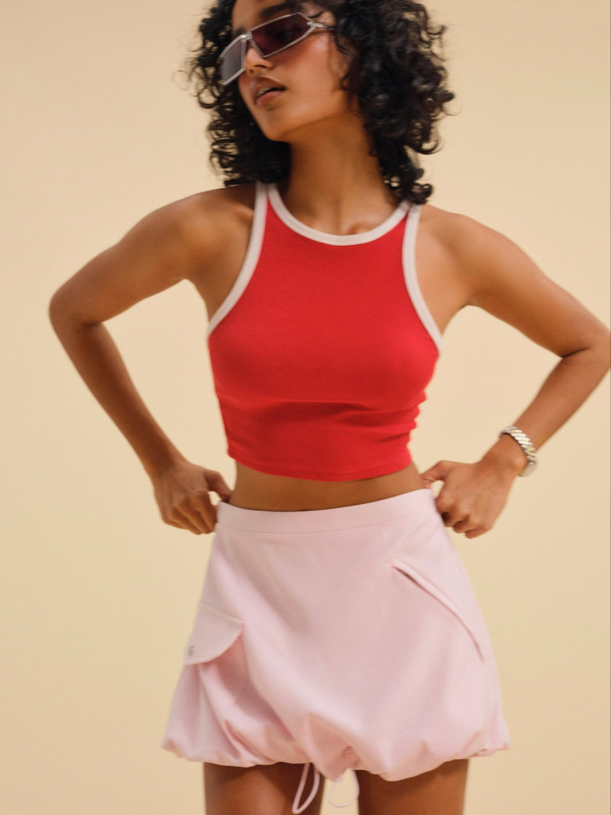 Elanah Mini Skirt Pink - For Love & Lemons