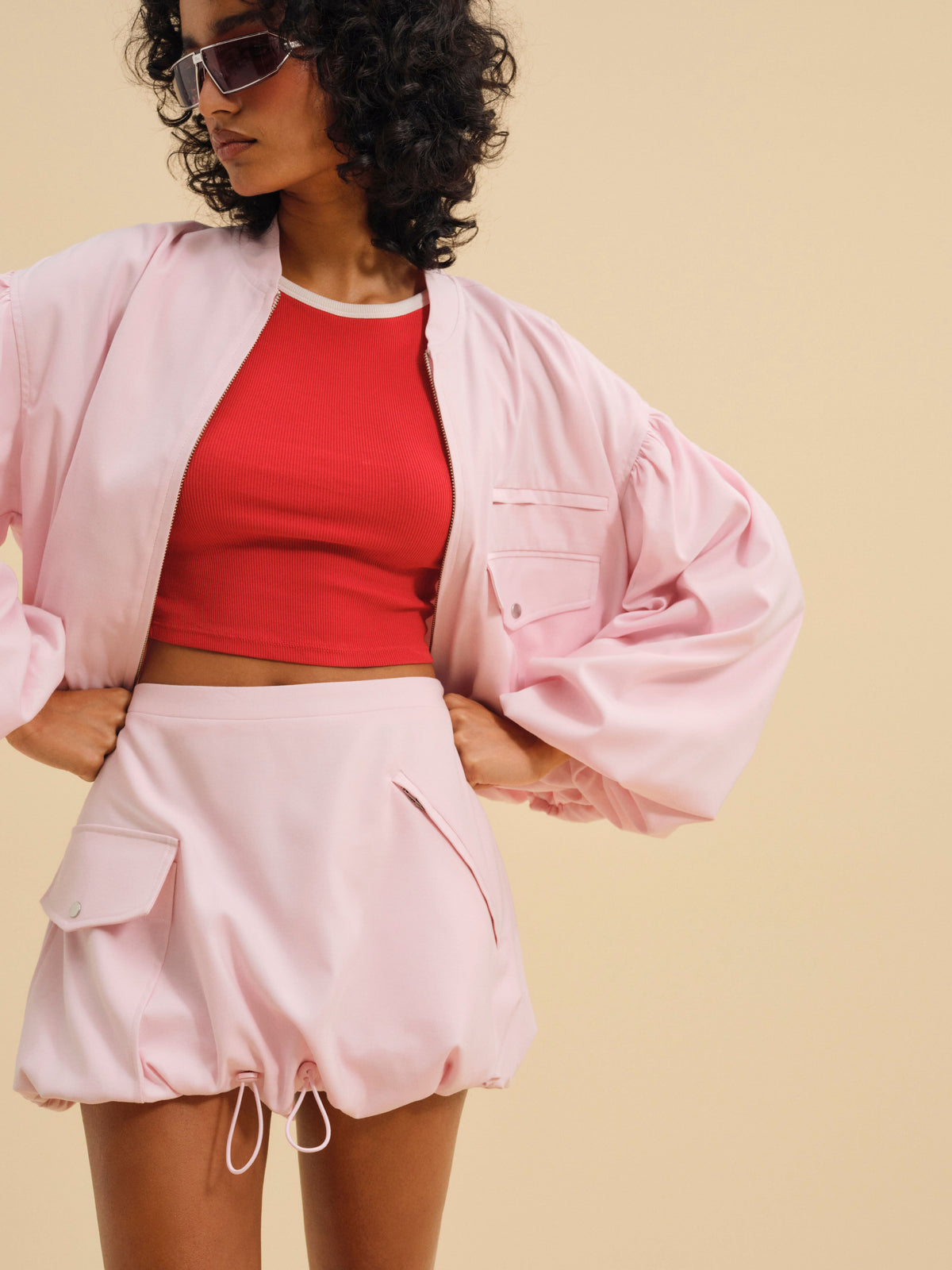 Elanah Mini Skirt Pink - For Love & Lemons