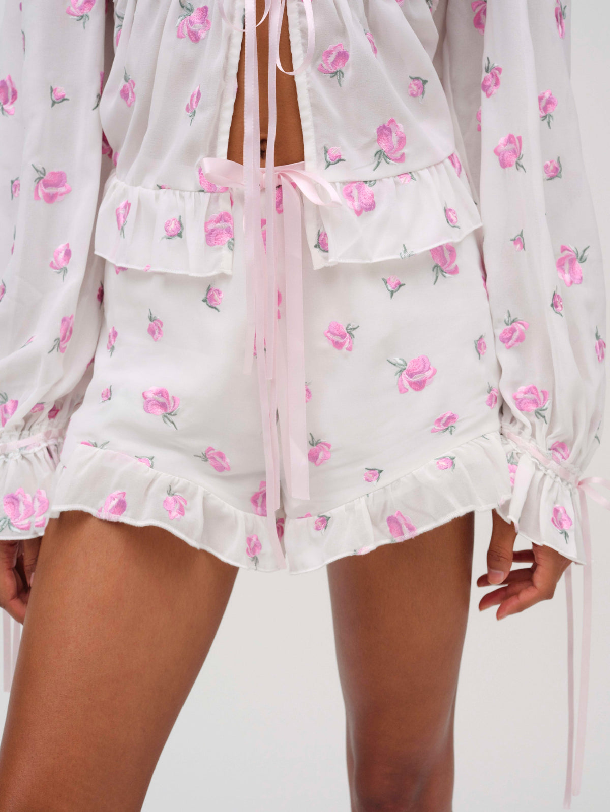 Fiona Floral Short White - For Love & Lemons