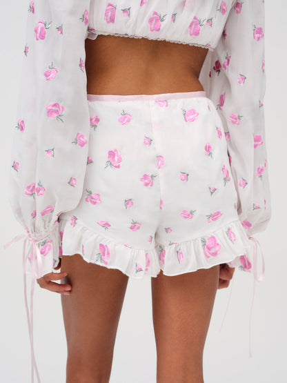 Fiona Floral Short White - For Love & Lemons