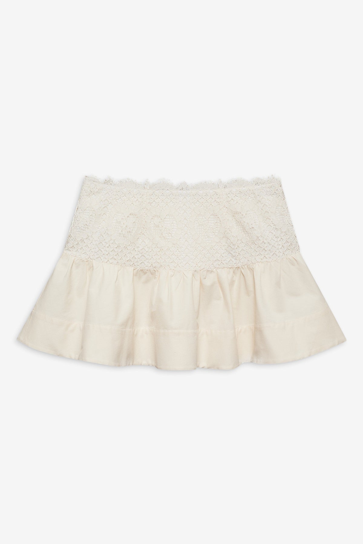 Doily Lace Mini Skirt Cream - For Love & Lemons