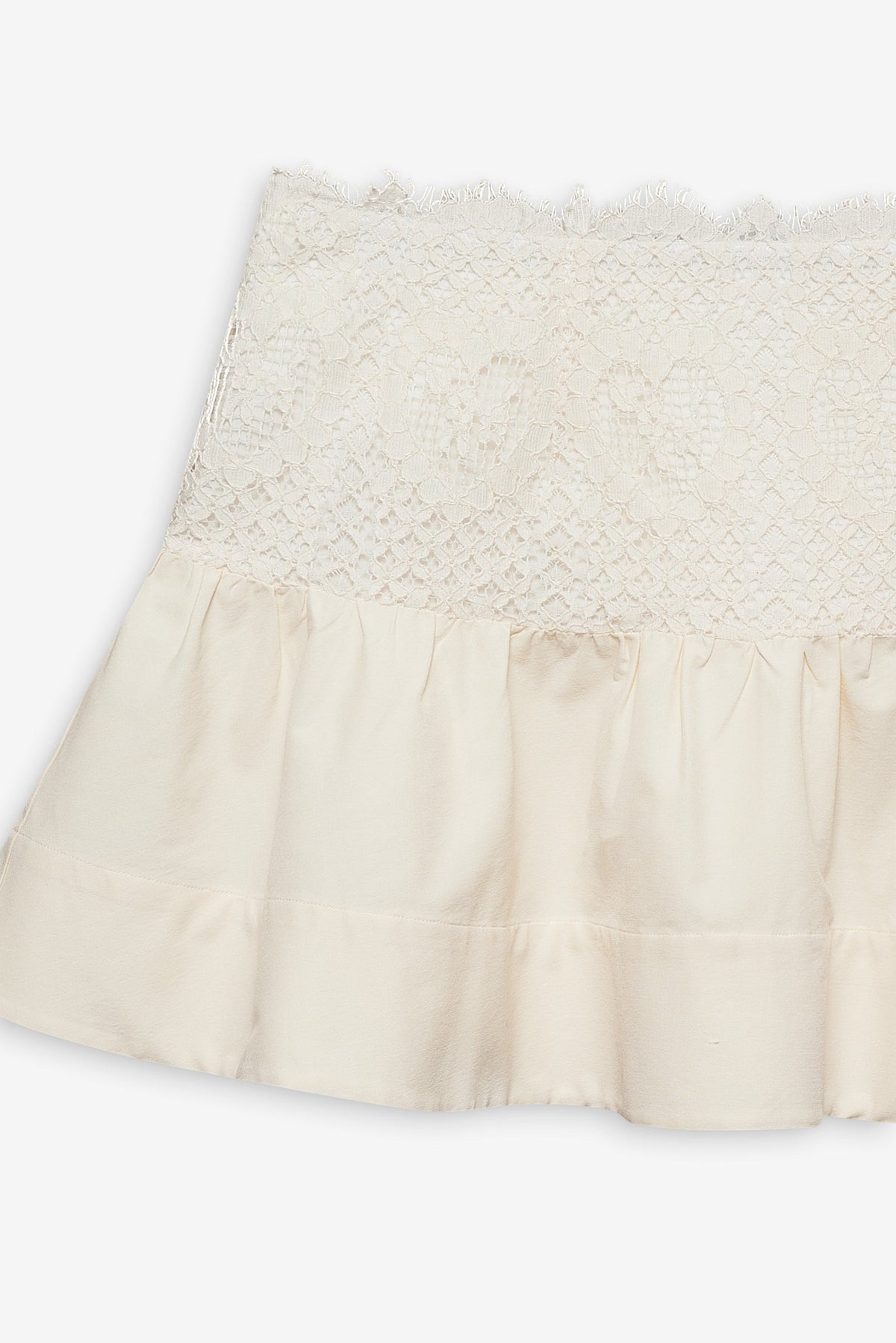 Doily Lace Mini Skirt Cream - For Love & Lemons