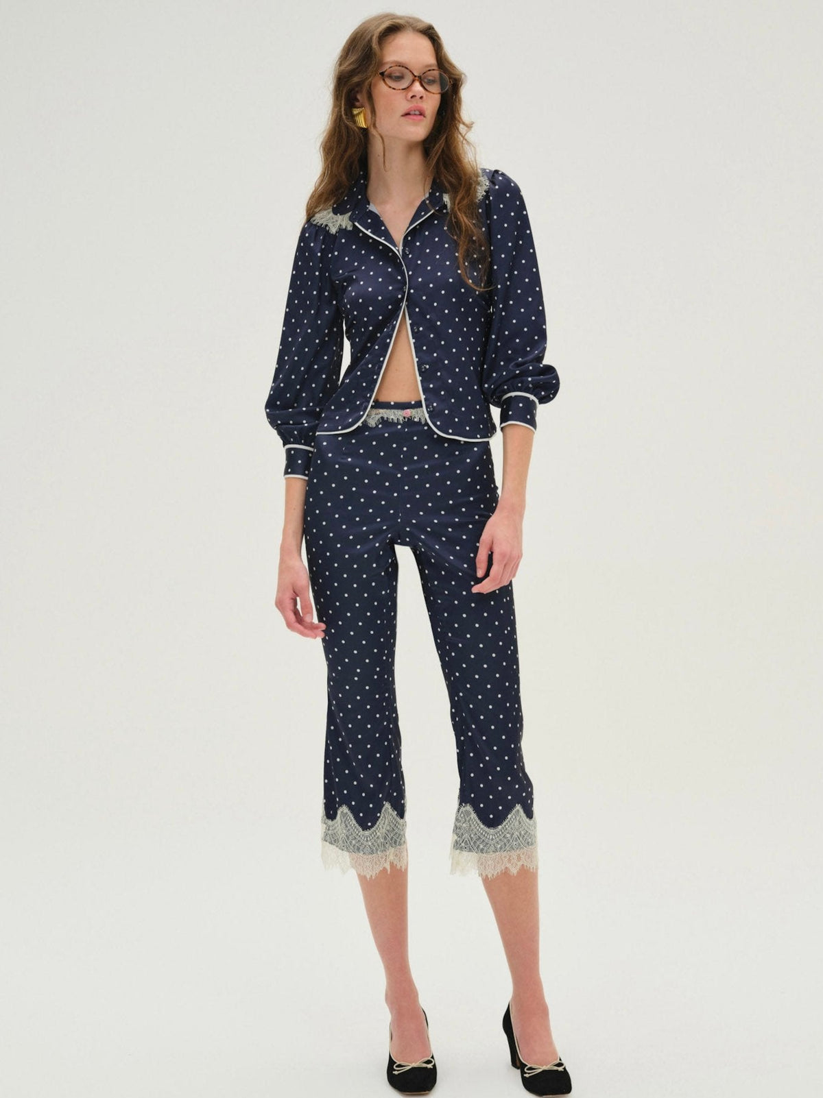 Babette Capri Pant Navy - For Love & Lemons