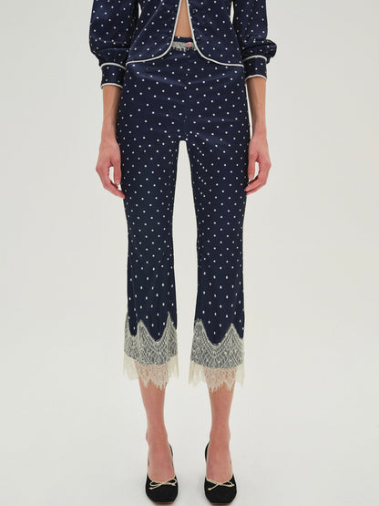 Babette Capri Pant Navy - For Love & Lemons