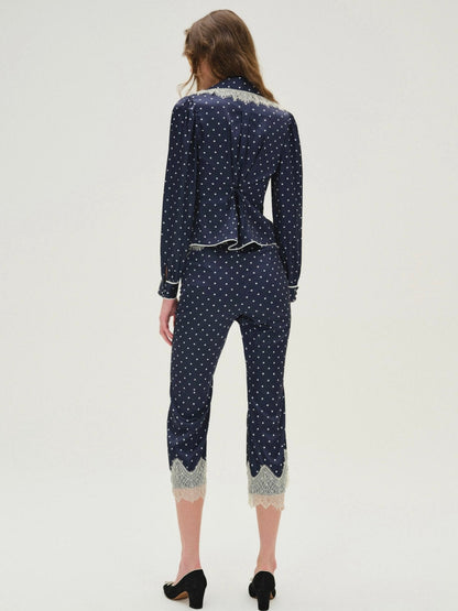 Babette Capri Pant Navy - For Love & Lemons
