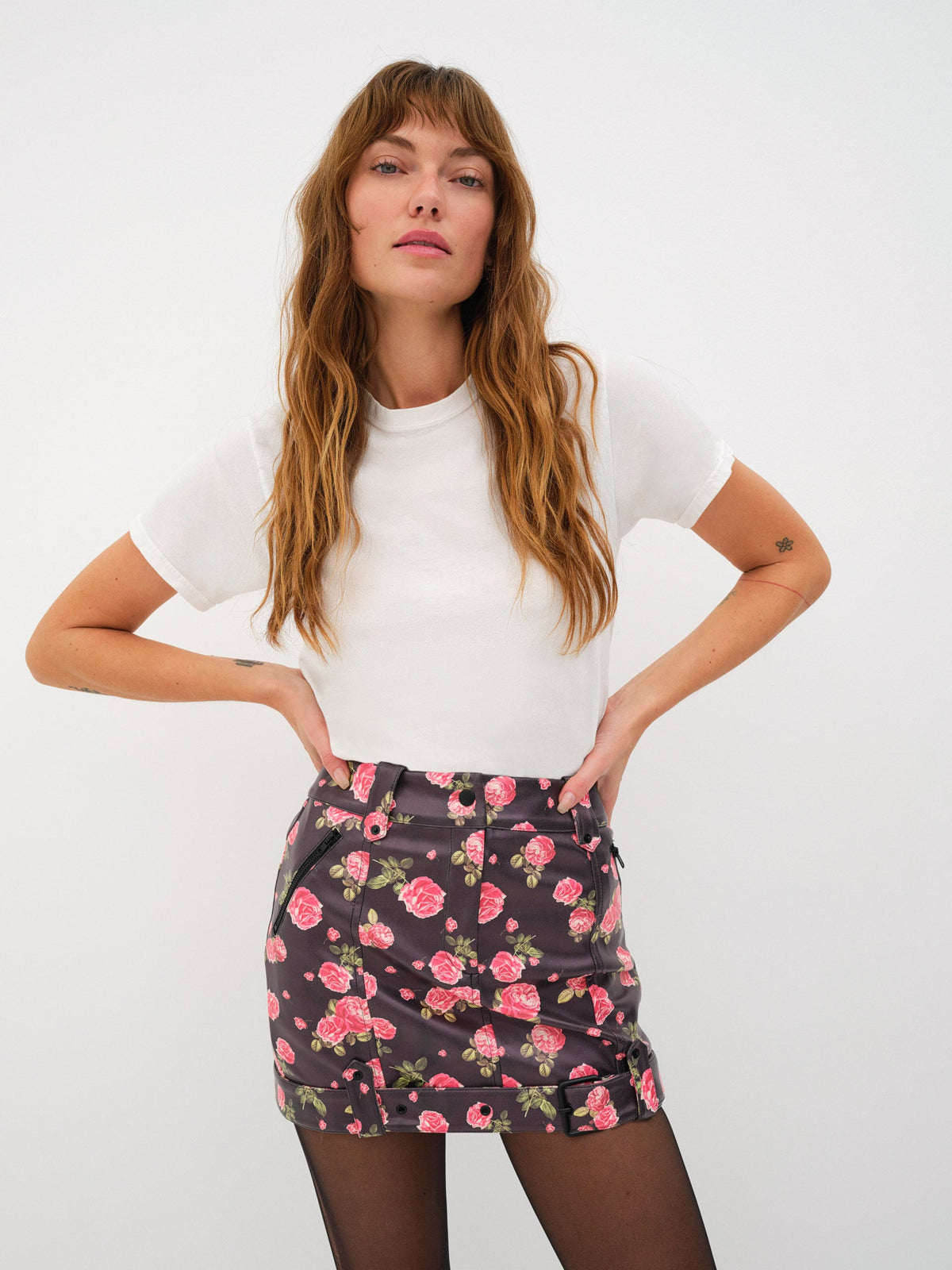 Wren Mini Skirt Black - For Love & Lemons