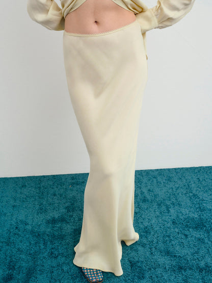 Clarabell Maxi Skirt Yellow - For Love & Lemons