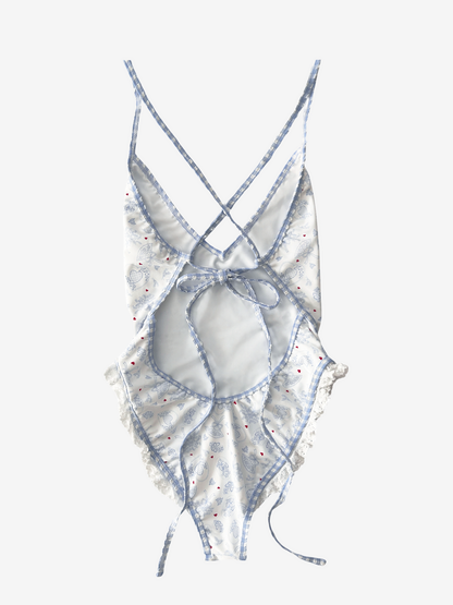 Strappy One Piece Swimsuit Blue - For Love & Lemons