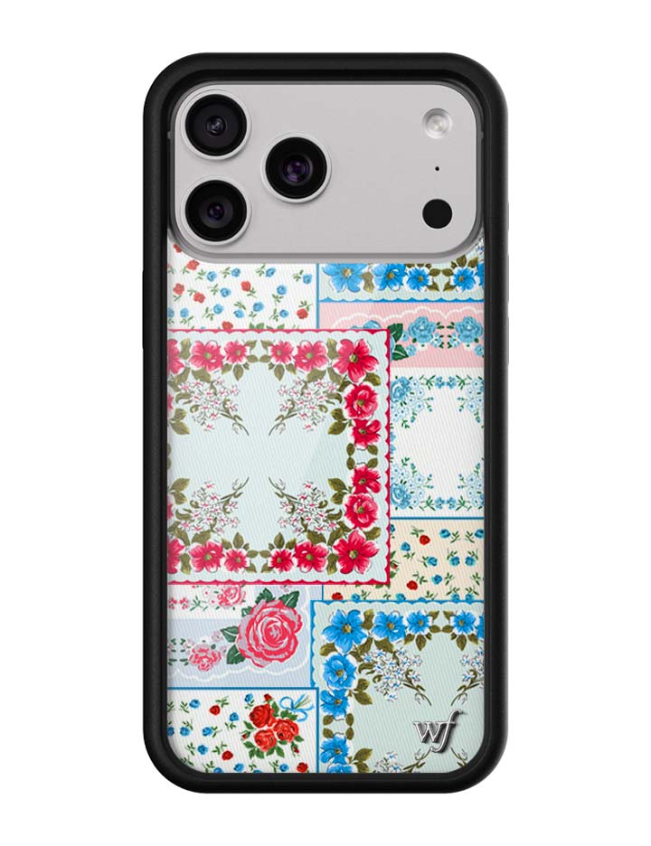 Sweetheart Patchwork iPhone Case Blue - For Love & Lemons