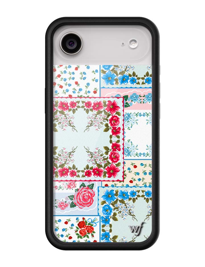 Sweetheart Patchwork iPhone Case Blue - For Love & Lemons