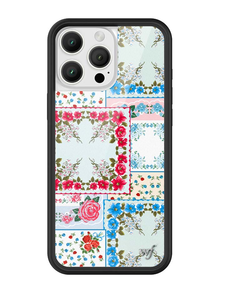 Sweetheart Patchwork iPhone Case Blue - For Love & Lemons