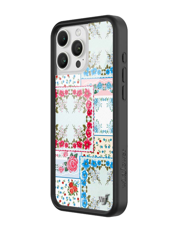 Sweetheart Patchwork iPhone Case Blue - For Love & Lemons