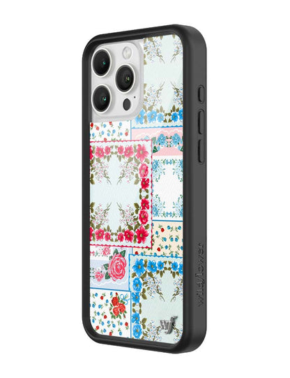 Sweetheart Patchwork iPhone Case Blue - For Love & Lemons