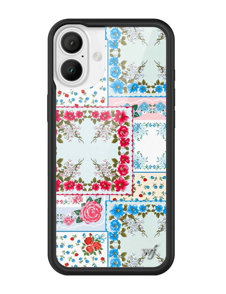 Sweetheart Patchwork iPhone Case Blue - For Love & Lemons