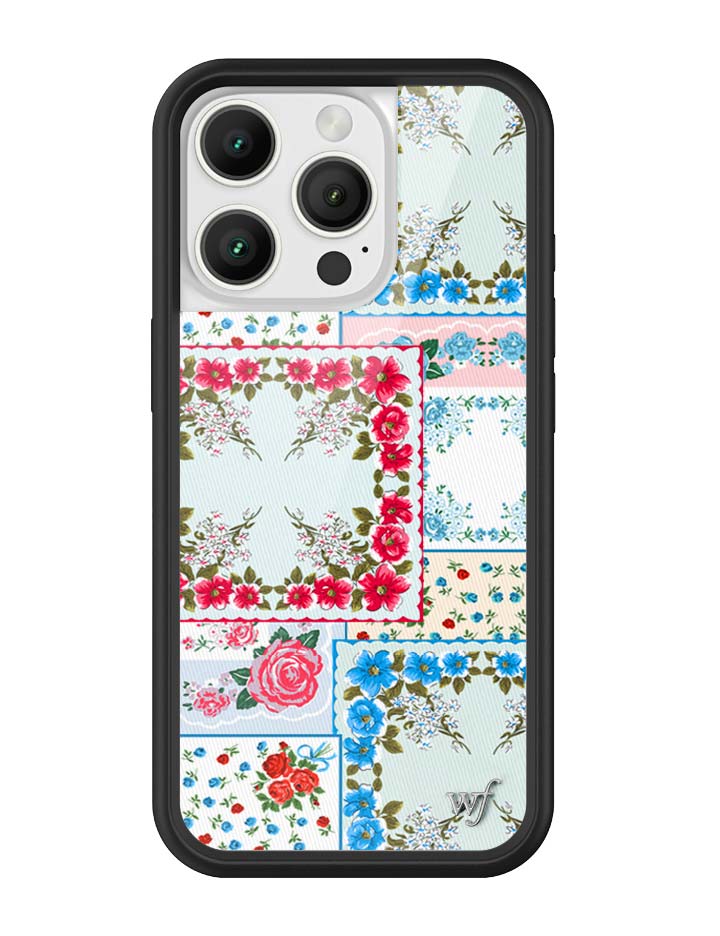 Sweetheart Patchwork iPhone Case Blue - For Love & Lemons
