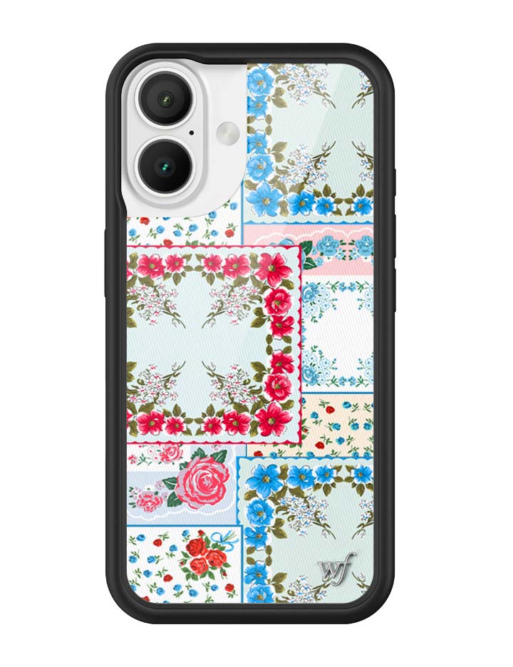 Sweetheart Patchwork iPhone Case Blue - For Love & Lemons