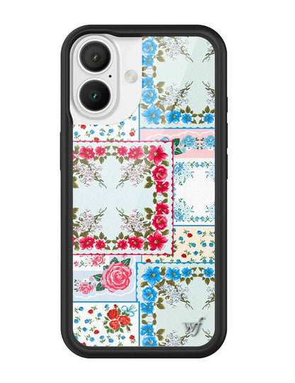 Sweetheart Patchwork iPhone Case Blue - For Love & Lemons