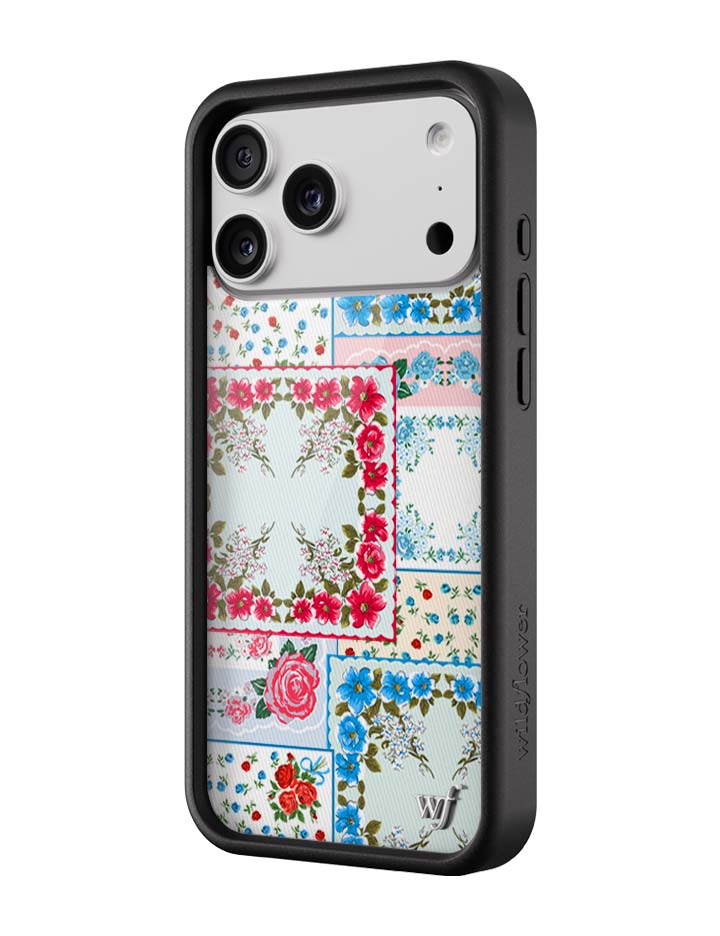 Sweetheart Patchwork iPhone Case Blue - For Love & Lemons