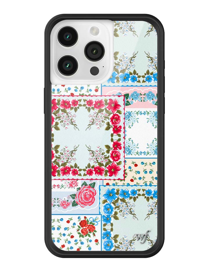 Sweetheart Patchwork iPhone Case Blue - For Love & Lemons