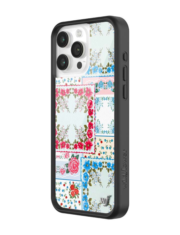 Sweetheart Patchwork iPhone Case Blue - For Love & Lemons