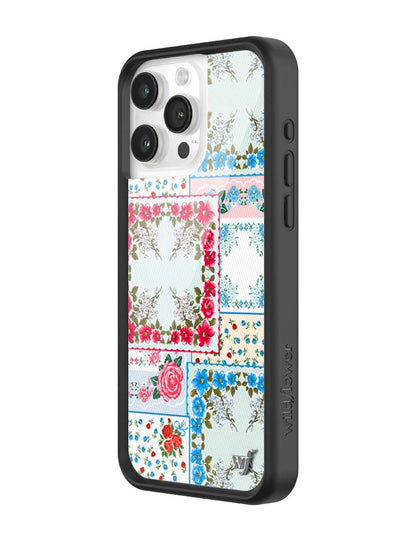 Sweetheart Patchwork iPhone Case Blue - For Love & Lemons