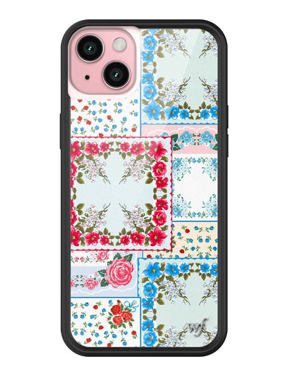 Sweetheart Patchwork iPhone Case Blue - For Love & Lemons