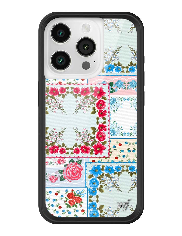 Sweetheart Patchwork iPhone Case Blue - For Love & Lemons