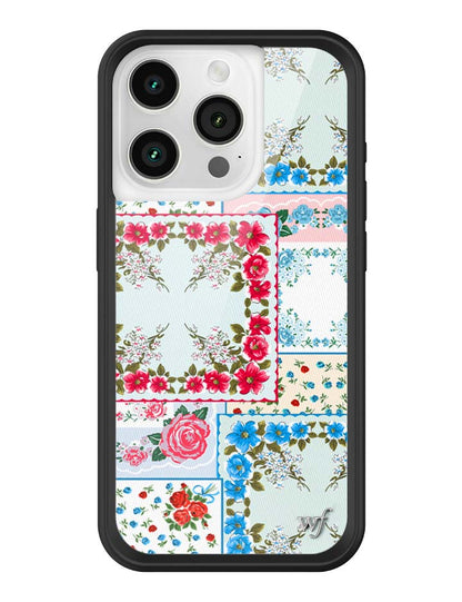 Sweetheart Patchwork iPhone Case Blue - For Love & Lemons