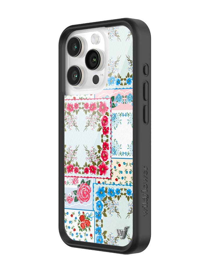Sweetheart Patchwork iPhone Case Blue - For Love & Lemons