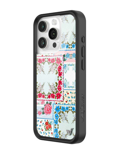Sweetheart Patchwork iPhone Case Blue - For Love & Lemons