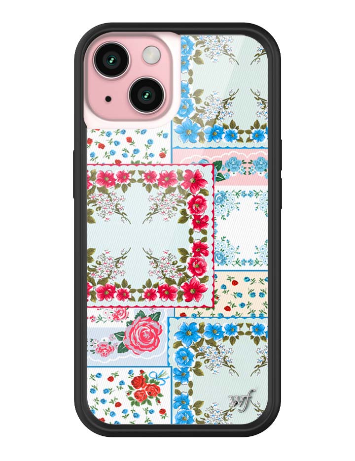 Sweetheart Patchwork iPhone Case Blue - For Love & Lemons