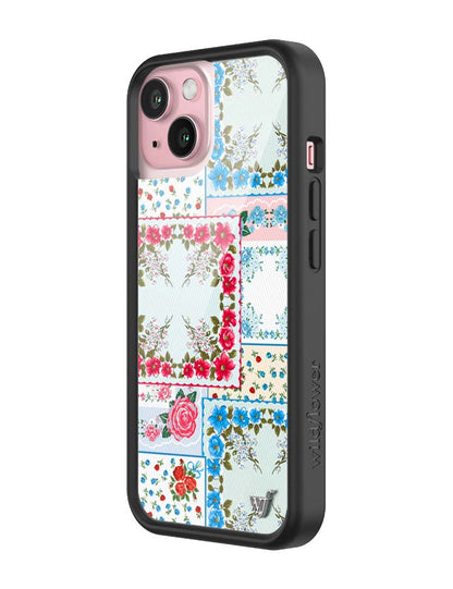 Sweetheart Patchwork iPhone Case Blue - For Love & Lemons