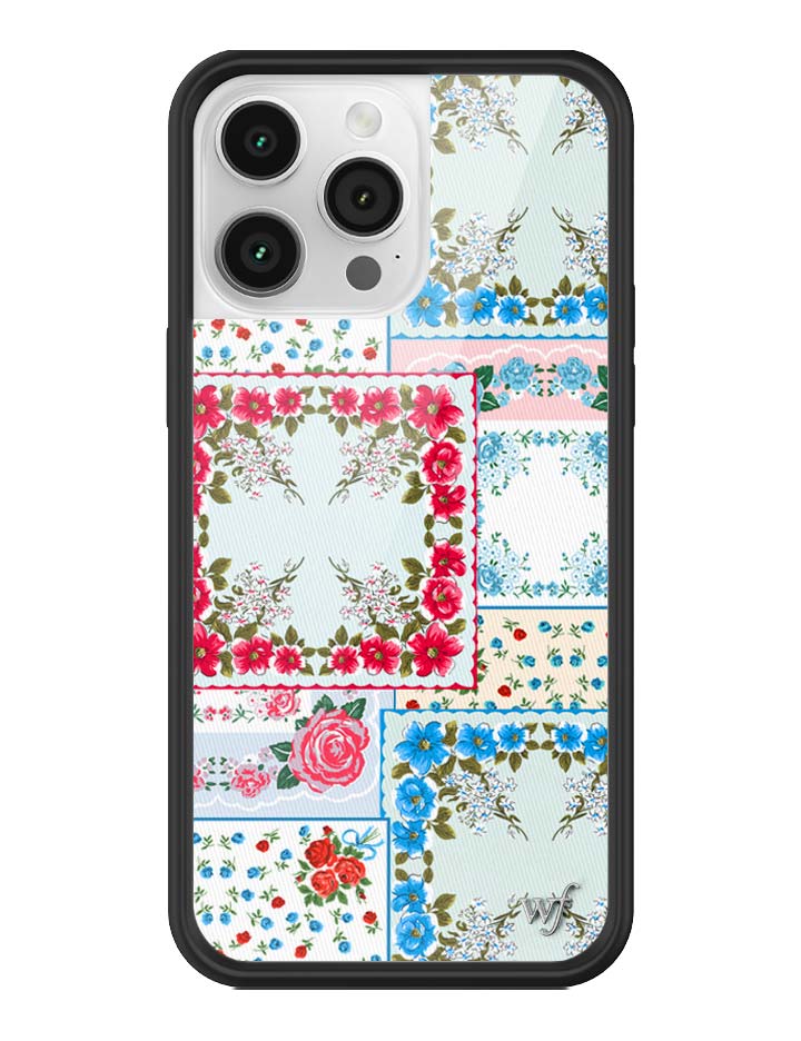 Sweetheart Patchwork iPhone Case Blue - For Love & Lemons