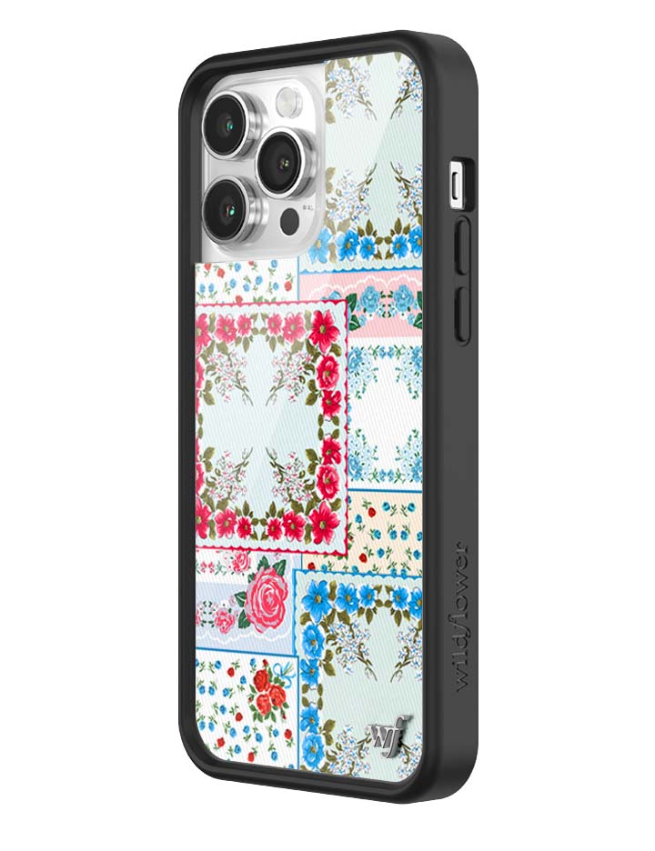 Sweetheart Patchwork iPhone Case Blue - For Love & Lemons