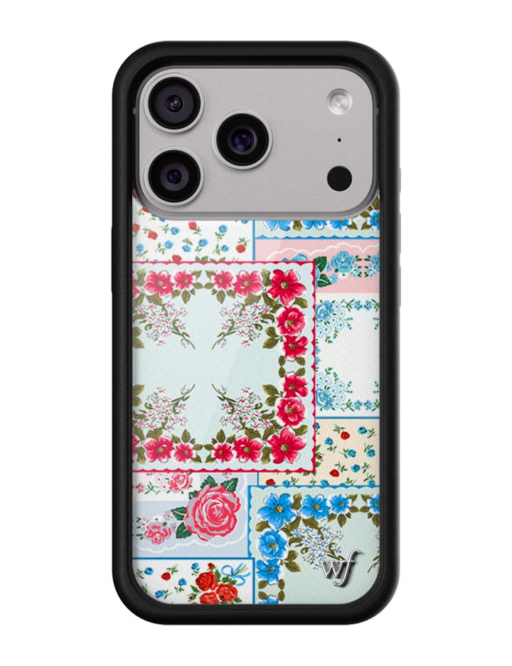 Sweetheart Patchwork iPhone Case Blue - For Love & Lemons