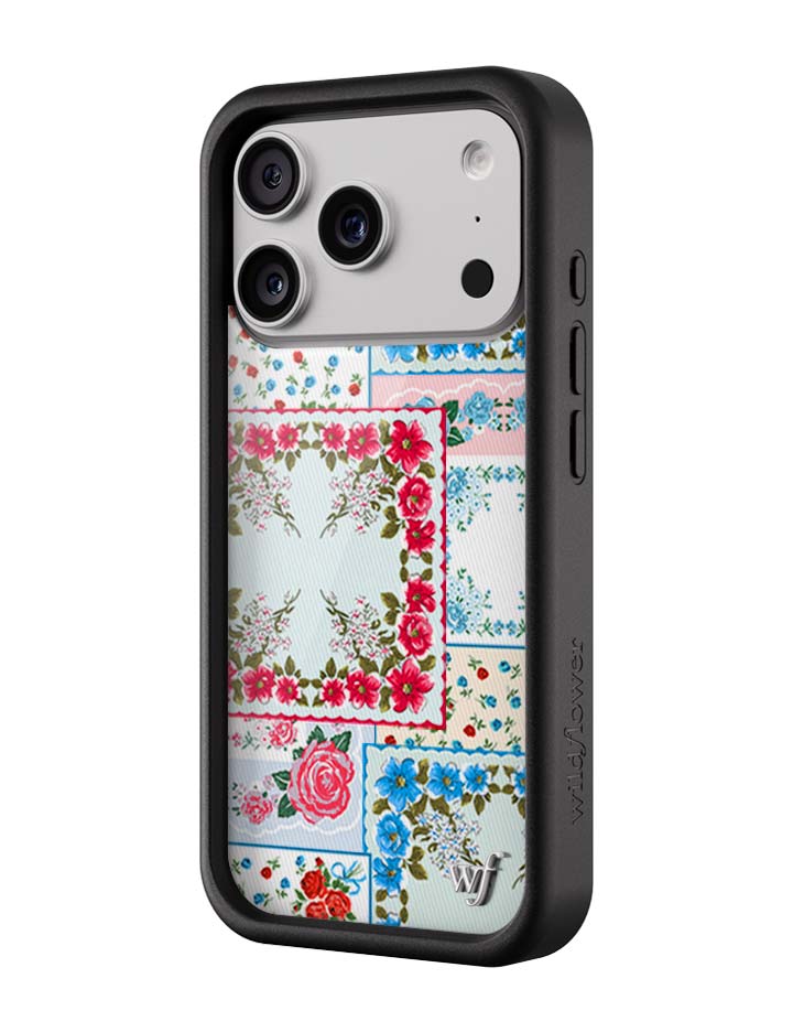 Sweetheart Patchwork iPhone Case Blue - For Love & Lemons