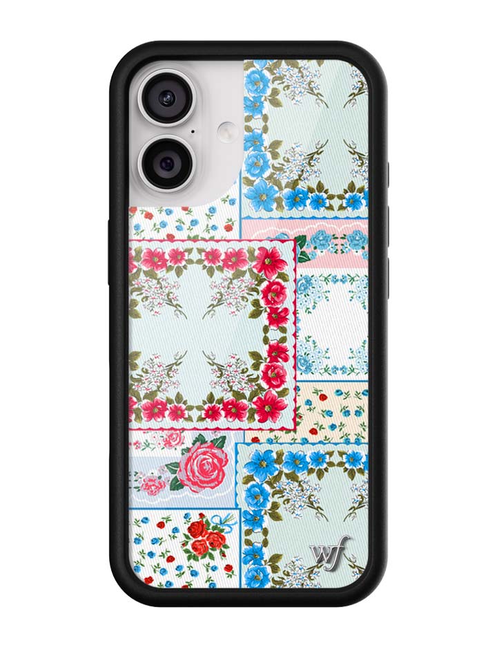 Sweetheart Patchwork iPhone Case Blue - For Love & Lemons