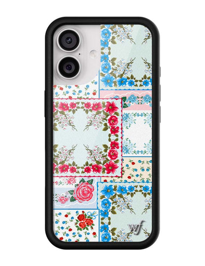 Sweetheart Patchwork iPhone Case Blue - For Love & Lemons