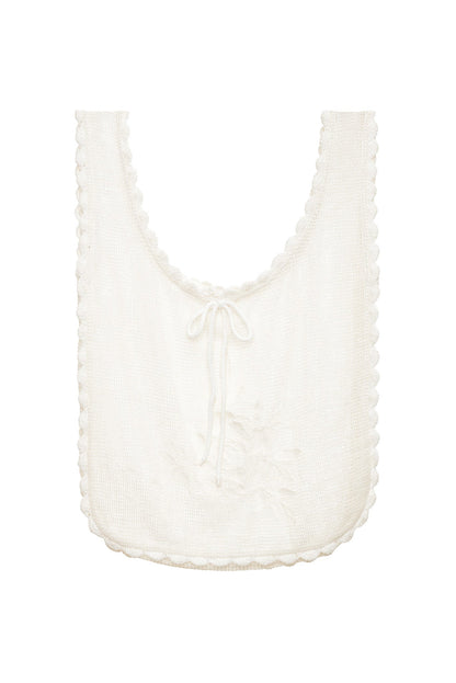 Rose Crochet Tote Bag White - For Love & Lemons