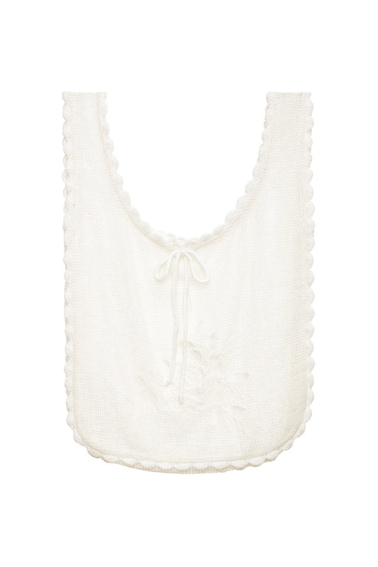 Rose Crochet Tote Bag White - For Love & Lemons