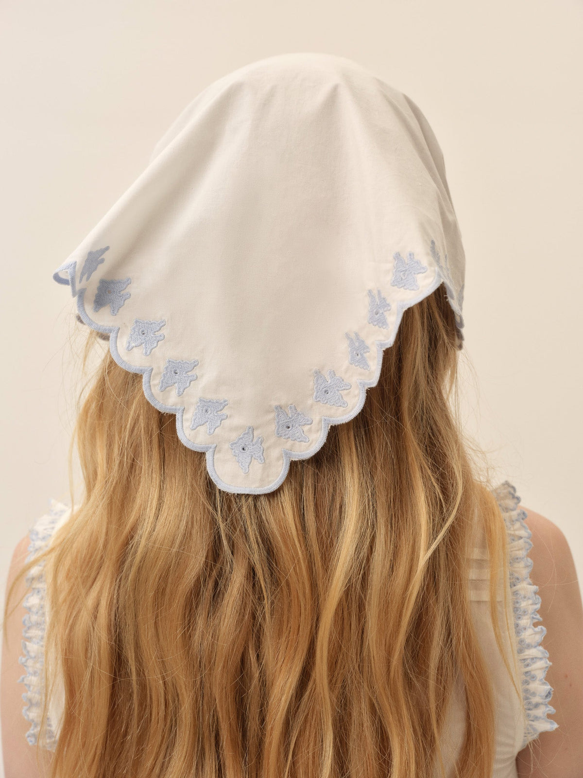 Poppy Poplin Headscarf White - For Love & Lemons
