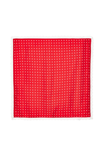 Ruth Square Headscarf Red - For Love & Lemons